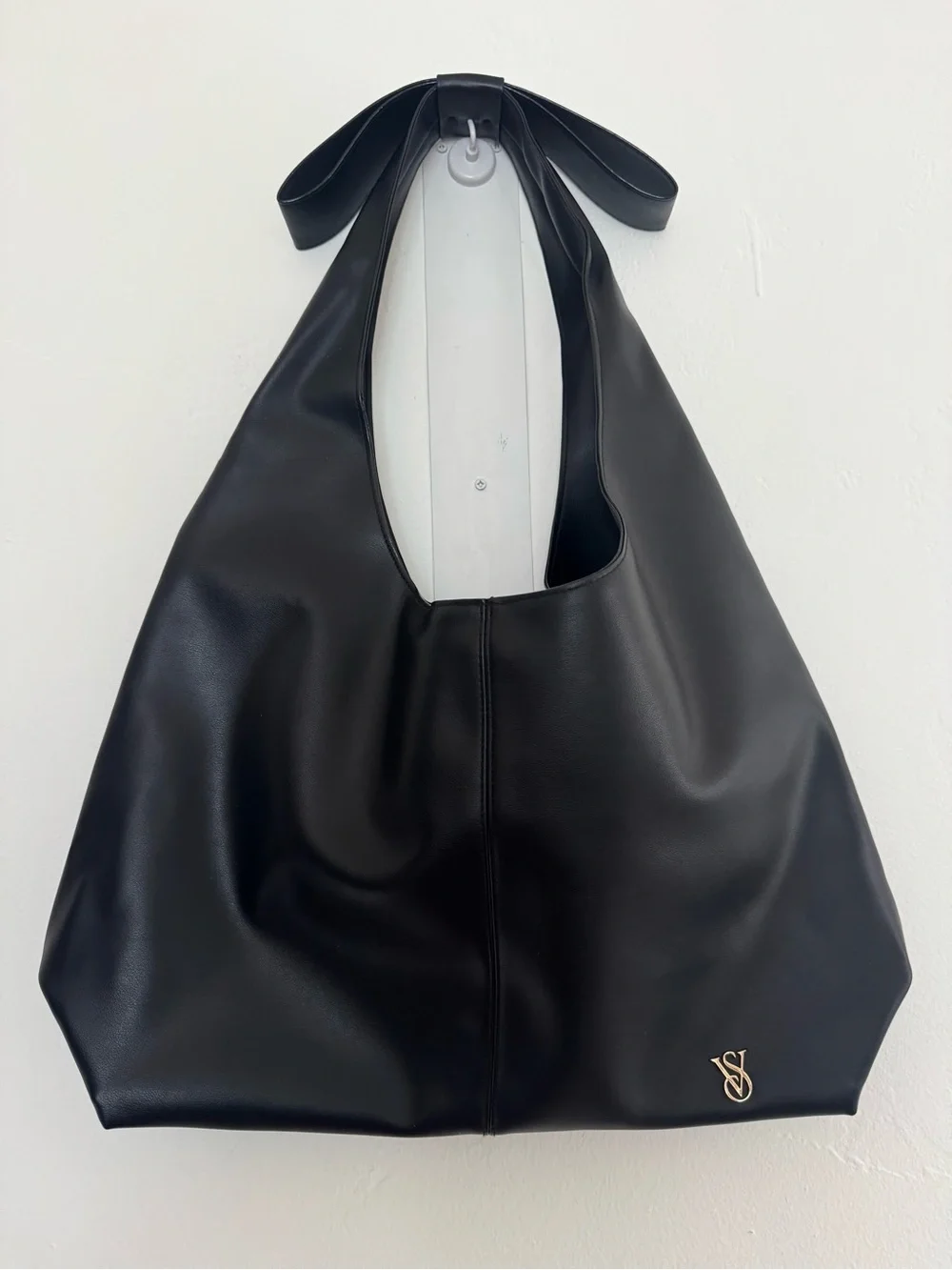 Victoria’s Secret Black Bow Tote Bag Slouchy